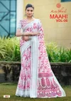 Maahi Vol 6 By Kashvi Linen Printed Sequence Border Bulk Saree Orders In India

